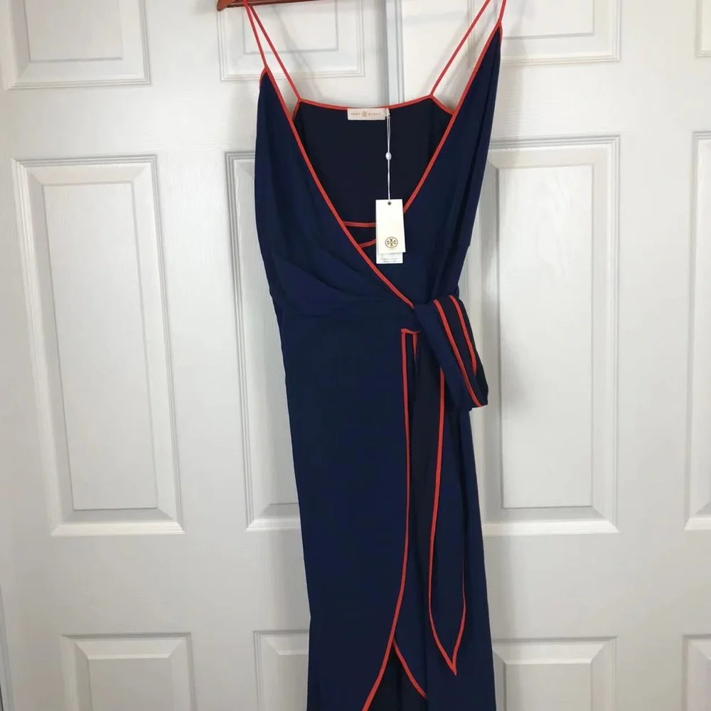 NWT $495 Tory Burch Grotto Wrap Midi Dress